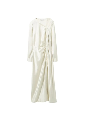 Claudie Pierlot button gathered dress - Neutrals
