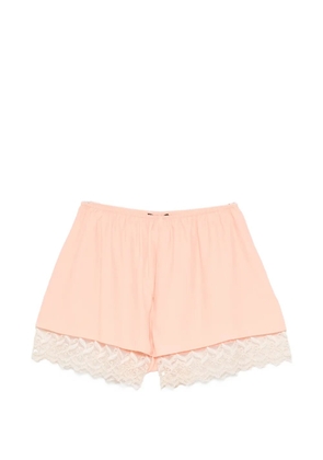 Simone Rocha lace-trim mini shorts - Orange