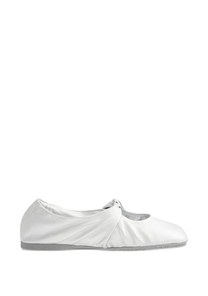LOEWE leather ballerina shoes - Silver