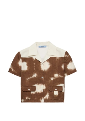 Prada printed canvas shirt - Brown