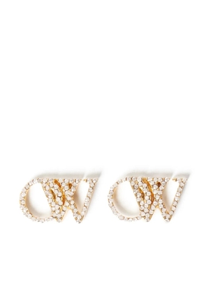 Off-White monogram earrings - Gold