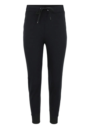 On drawstring-fastening track pants - Black