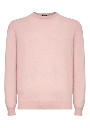 Zegna crew-neck cashmere sweater - Pink