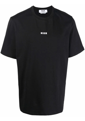 MSGM logo-print cotton T-shirt - Black