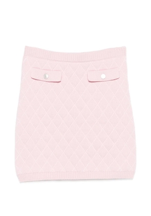 Moschino diamond-quilted flap-pocket mini skirt - Pink