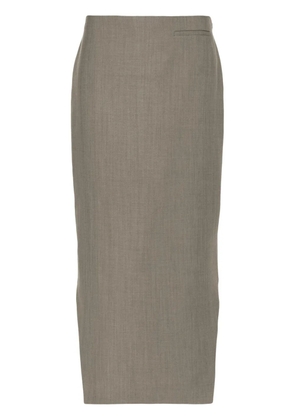 Givenchy high-low hem wool skirt - Neutrals