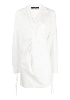 ANDREĀDAMO long-sleeve shirt dress - White