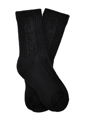 LOEWE x On ribbed logo-detail socks - Black