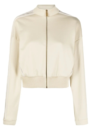 Off-White cropped track jacket - Neutrals