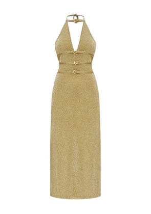 Cult Gaia halterneck buckled dress - Yellow