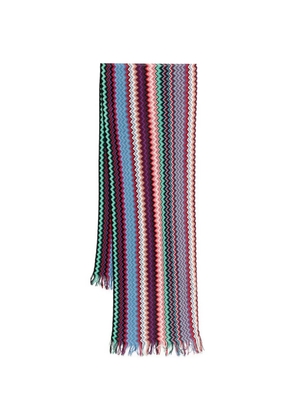 Missoni fringed scarf - Blue
