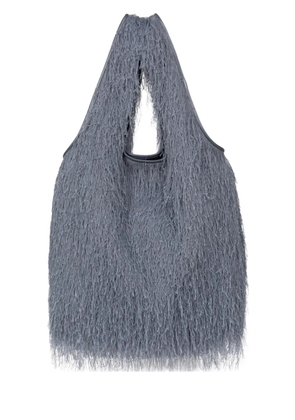 DRIES VAN NOTEN fringed tote bag - Grey