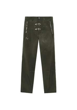 THUG CLUB buckle-details trousers - Green