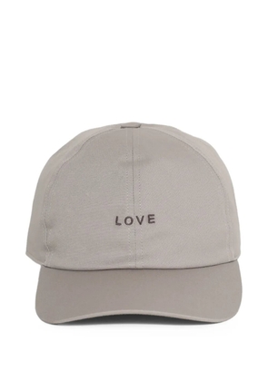 Rick Owens lettering-embroidery baseball cap - Neutrals