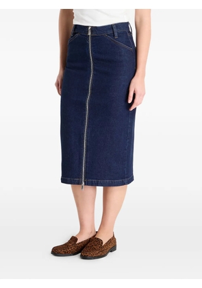 Calvin Klein denim zip-fastening midi skirt - Blue