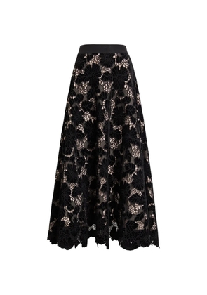 alice + olivia Lorena lace maxi skirt - Black