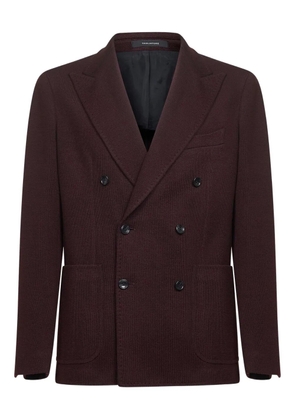 Tagliatore double-breasted peak-lapel blazer - Brown