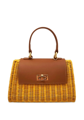 SERPUI yasmin top-handle tote bag - Yellow