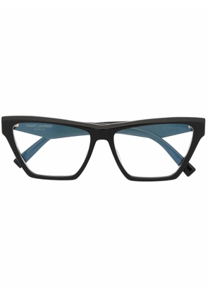 Saint Laurent Eyewear logo square glasses - Black
