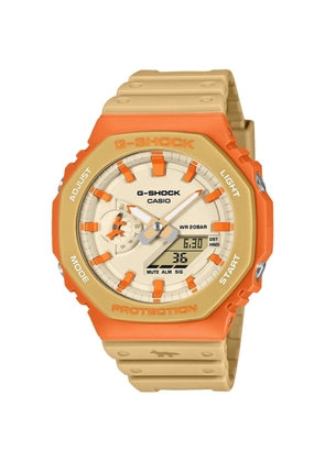 Maison Kitsuné Cork Octagon watch 45mm - Neutrals