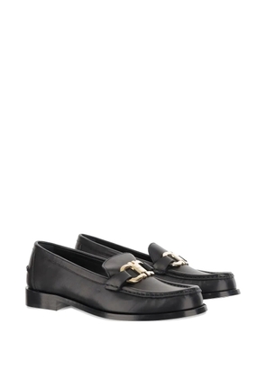 Ferragamo leather loafers - Black