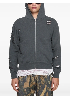 Acne Studios distressed jersey hoodie - Black