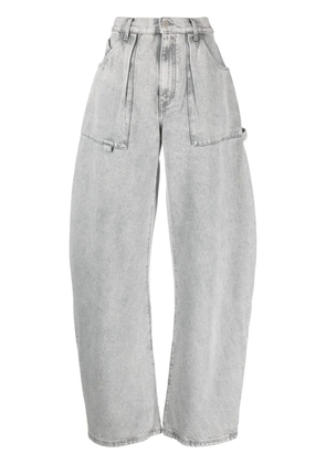 The Attico Effie high-waist wide-leg jeans - Grey