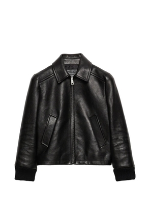 Prada leather blouson jacket - Black