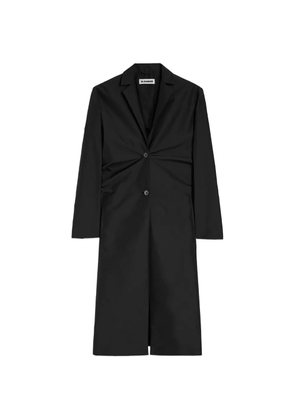 Jil Sander technical faille coat - Black