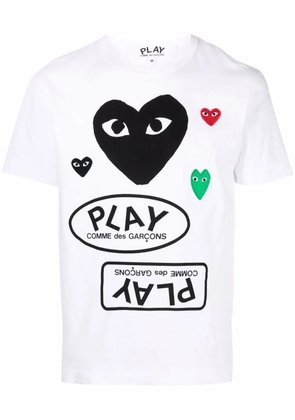 Comme Des Garçons Play heart logo-print T-shirt - White