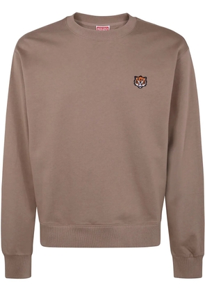 Kenzo Tiger-appliqué sweatshirt - Brown