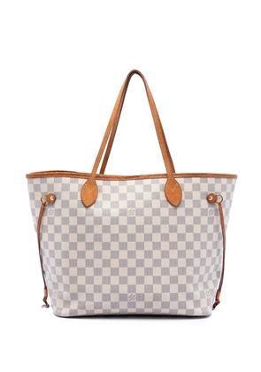 Louis Vuitton Pre-Owned 2018 Damier Azur Neverfull MM tote bag - White