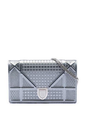 Christian Dior Pre-Owned 2017 Baby Patent Microcannage Diorama crossbody bag - Silver