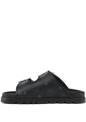 MCM buckle-detail flat sandals - Black