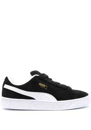 PUMA stamped-logo suede platform sneakers - Black