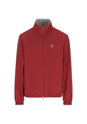 Brunello Cucinelli logo-detail jacket - Red