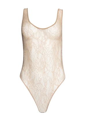 WARDROBE.NYC lace tank bodysuit - Neutrals