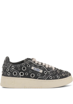 Autry Medalist Low eyelet-embellished sneakers - Black