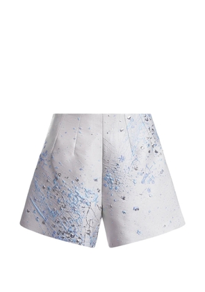 Mia Peculiar brocade short shorts - Grey