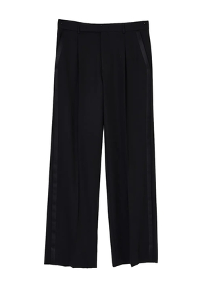 Emporio Armani pleated side-stripe trousers - Black