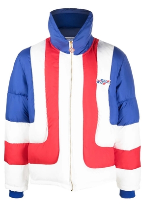 Casablanca colour-block puffer jacket - White