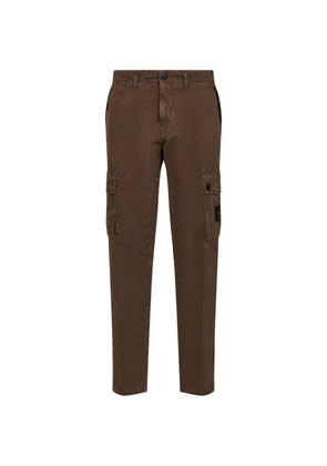 Stone Island logo-patch cargo trousers - Brown