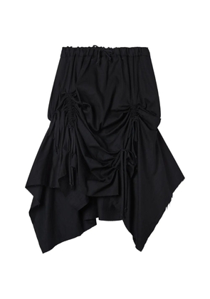 Yohji Yamamoto gathered midi skirt - Black