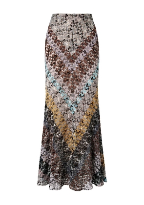 Missoni zigzag-lace maxi skirt - Black