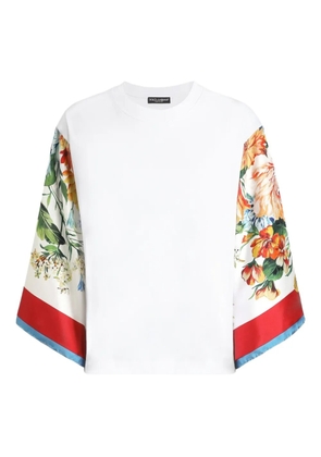 Dolce & Gabbana silk-sleeve t-shirt - White
