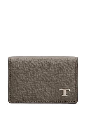 Tod's logo-plaque cardholder - Grey