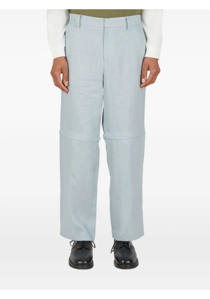 Wynn Hamlyn detachable-panel linen trousers - Blue