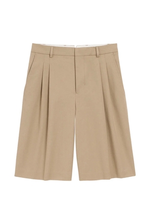 AMI Paris pleated shorts - Neutrals