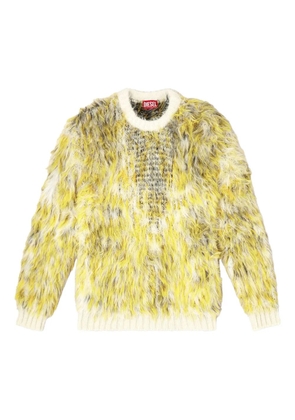 Diesel fluffy jacquard-knit sweater - Yellow
