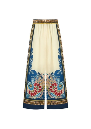 La DoubleJ floral palazzo trousers - Neutrals